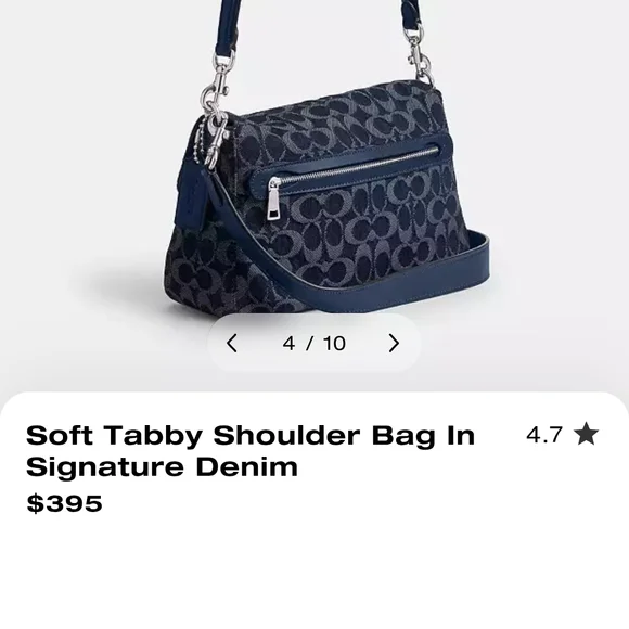 Coach Blue Shoulder Bag